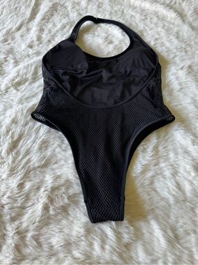 Victoria's Secret Black One-Piece Mesh Swimsuit